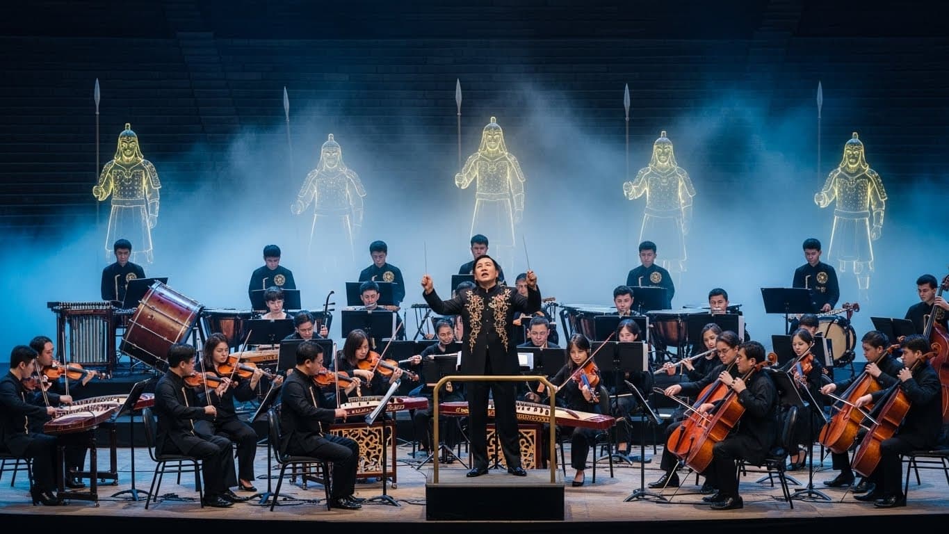 Âm Nhạc Trong Hộ Linh Tráng Sĩ: Khi Tiếng Cồng Chiêng Hòa Quyện Cùng Dàn Nhạc Giao Hưởng